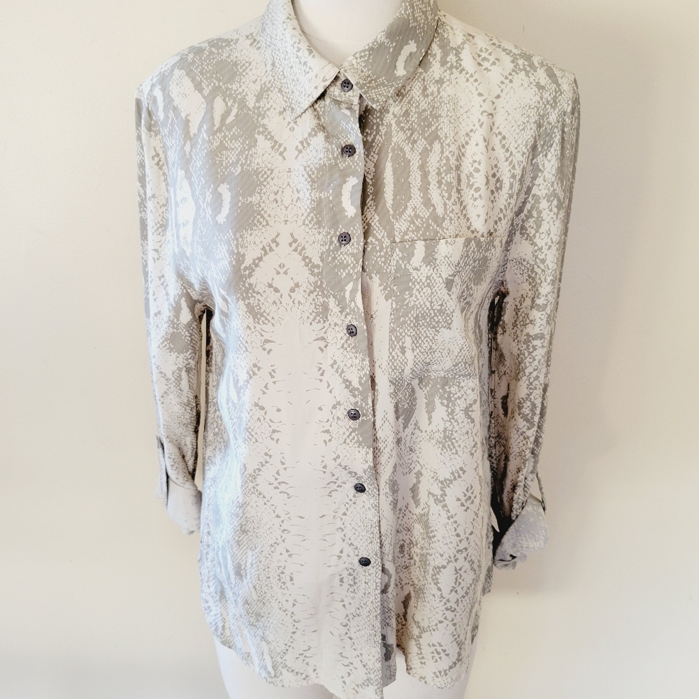 Dear John Snake Print Button Down Size Xs - image 2